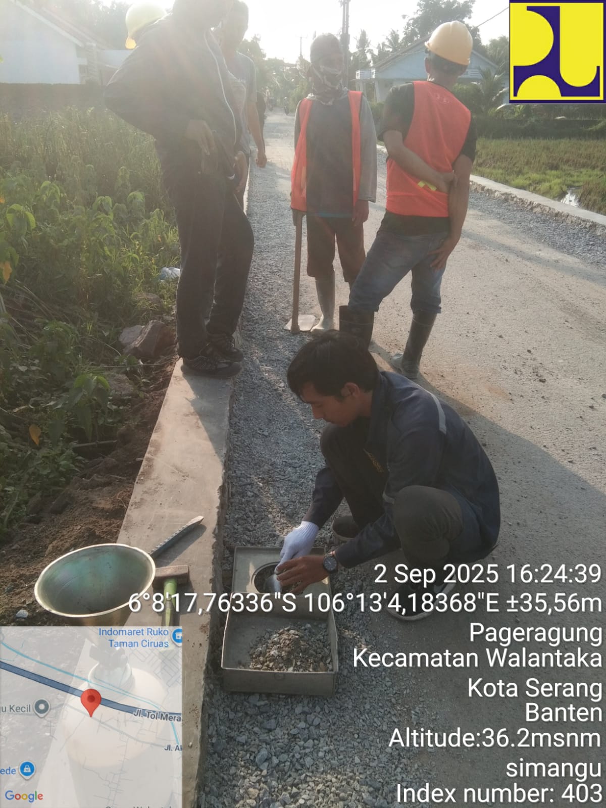 Rekonstruksi Jalan Sadik - Simangu Kelurahan Pager Agung Kecamatan Walantaka Kota Serang. (6 September 2025)