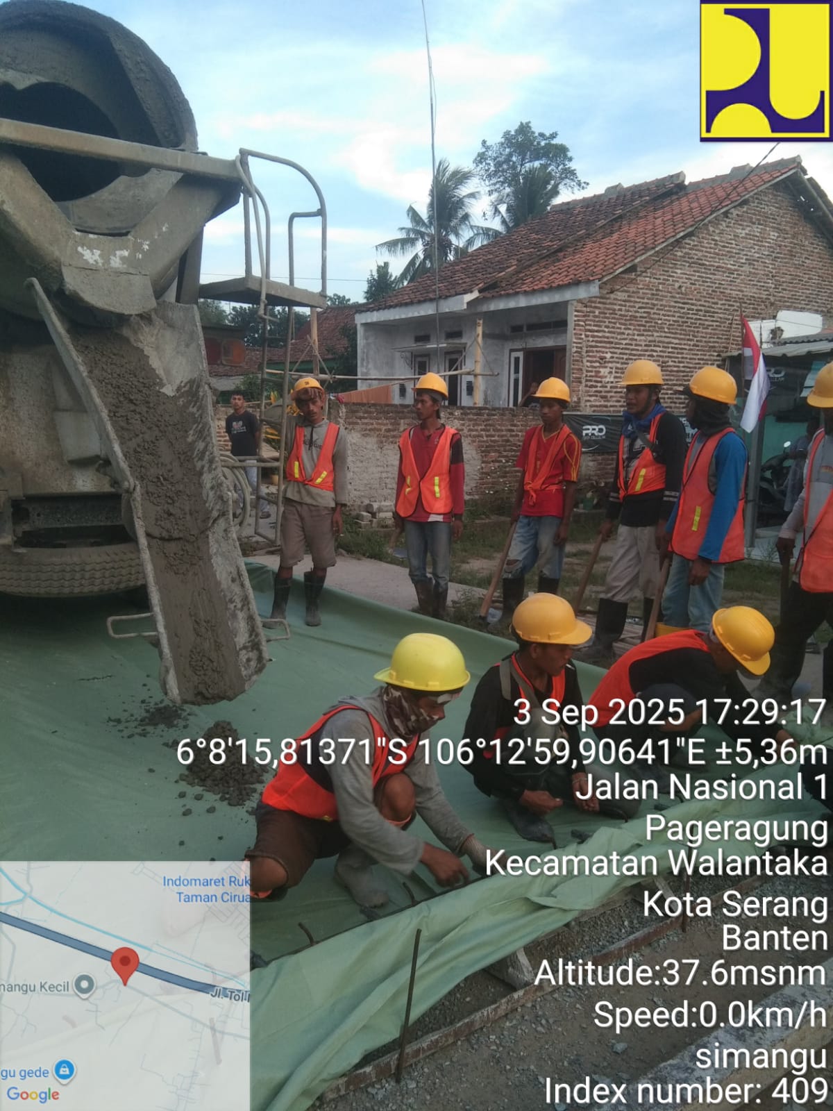 Rekonstruksi Jalan Sadik - Simangu Kelurahan Pager Agung Kecamatan Walantaka Kota Serang. (6 September 2025)