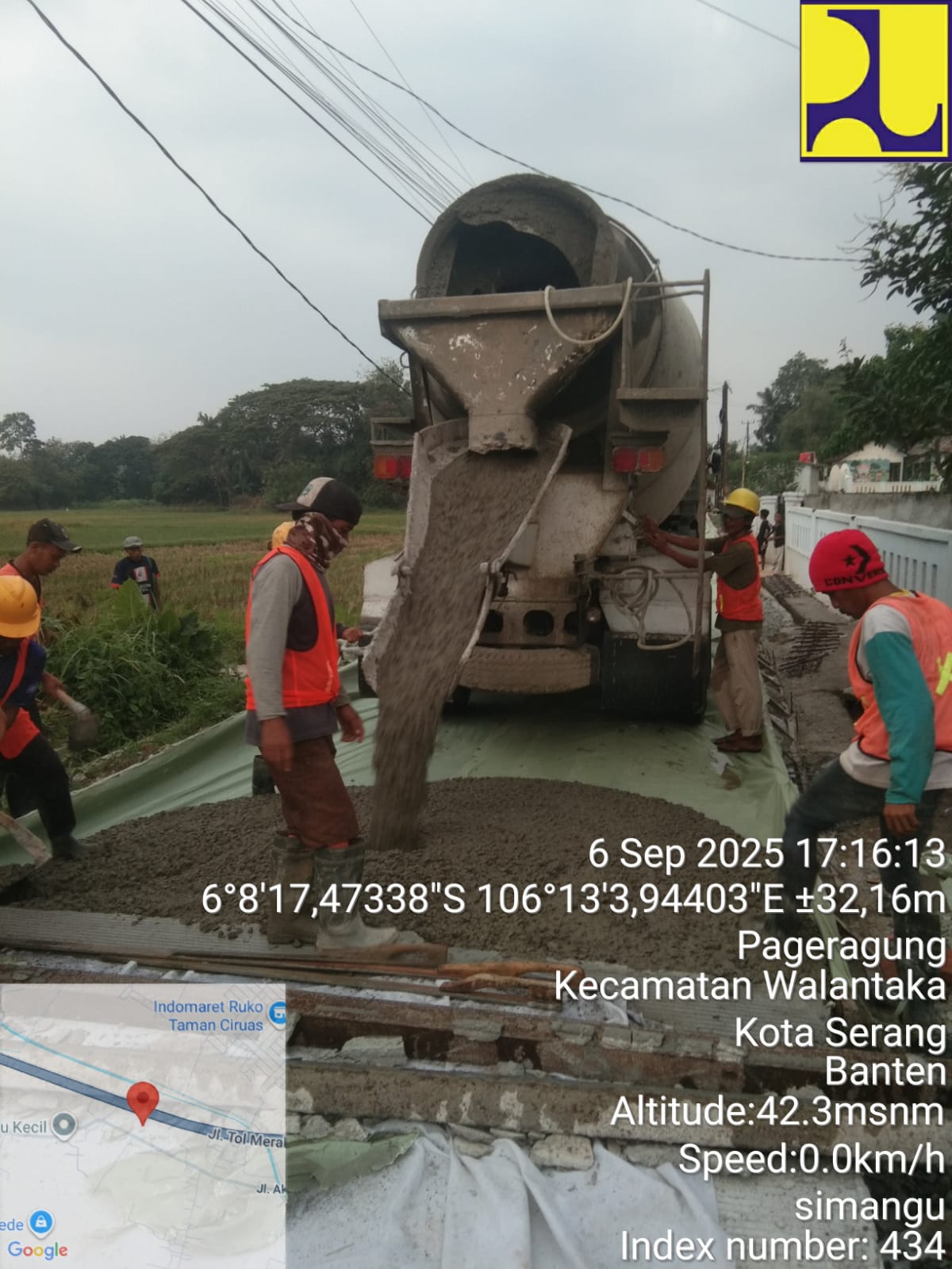 Rekonstruksi Jalan Sadik - Simangu Kelurahan Pager Agung Kecamatan Walantaka Kota Serang. (6 September 2025)