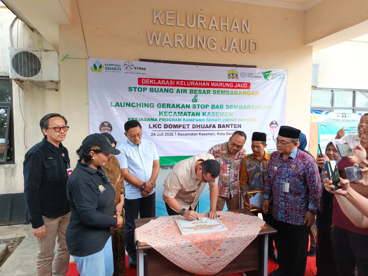 Dinas PUPR hadiri Deklarasi & Launching Gerakan Stop BABS di Kel. Warung Jaud. (24 Juli 2026)
